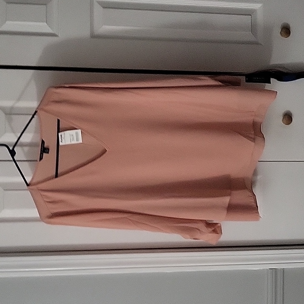 Rose tan long sleeve blouse